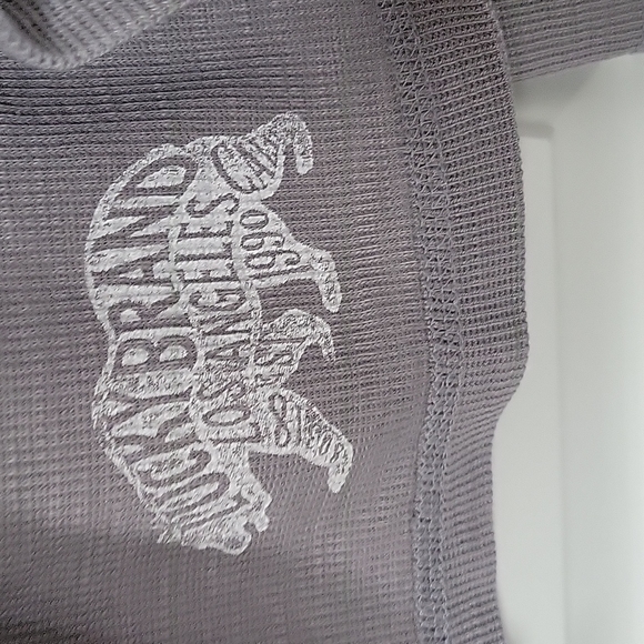 Lucky Brand Venice Burnout men's  grey&green soft waffle long sleeved shirt NWOT - Picture 2 of 5